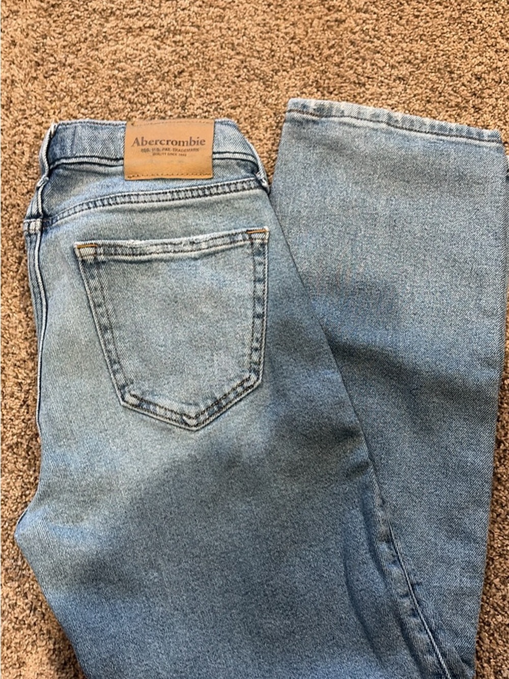 abercrombie kids Light Blue Straight Leg Jeans